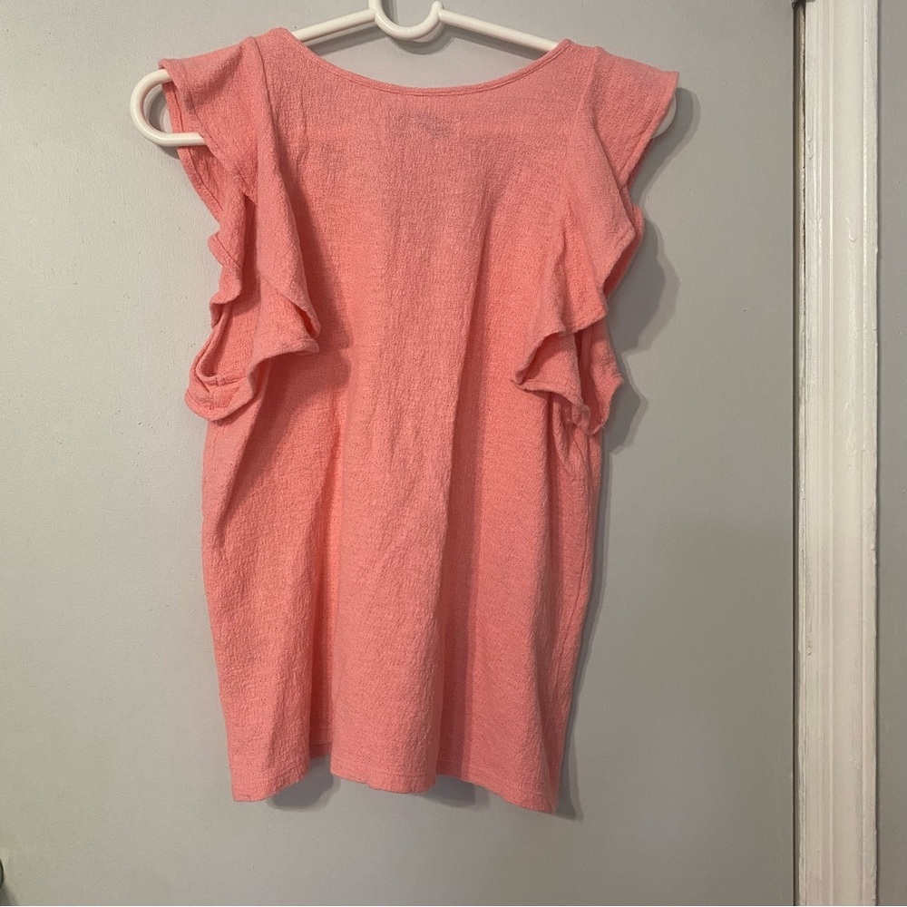 {Madewell | Texture & Thread} Ruffle-Sleeve Tank Top ~ Size Small - Picture 4 of 16